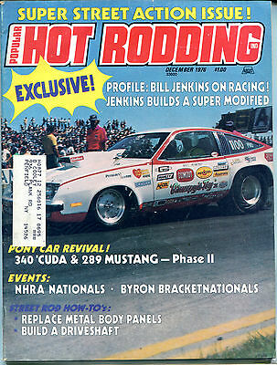 Popular Hot Rodding Magazine December 1976 Bill Jenkins ML VGEX 122215jhe