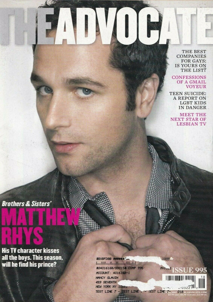 The Advocate October 23 2007 Mathew Rhys 060719DBE