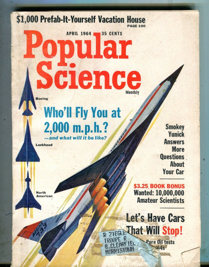 Popular Science Magazine April 1964 Boeing Lockheed 2,000 M.P.H. 070117nonjhe