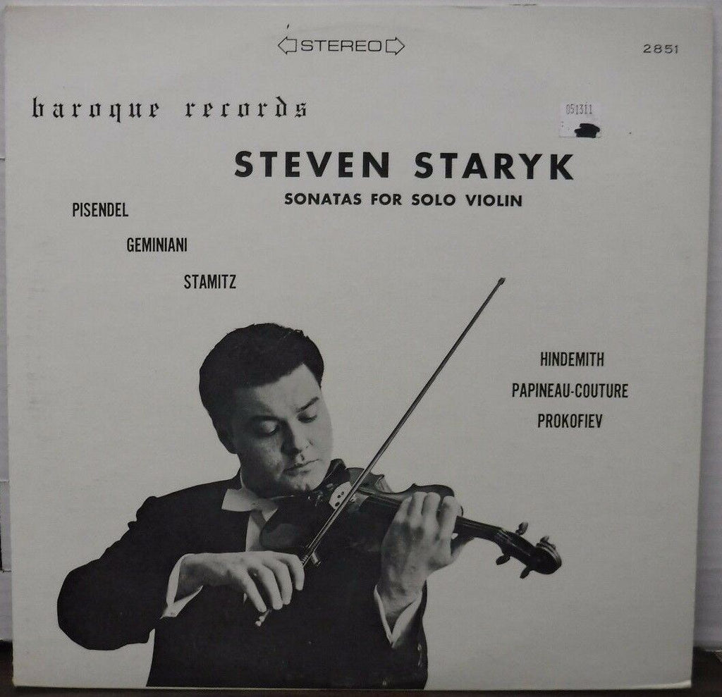 Steven Startk Sonatas for Solo Violin 33RPM 2851 012817LLE