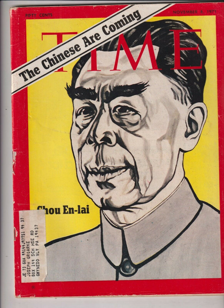 Time Mag Zhou Enlai November 8, 1971 112619nonr