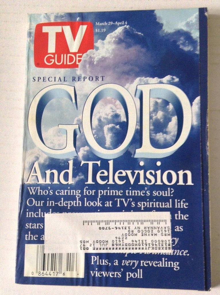 TV Guide Magazine God And Television March 29-April 4, 1997 050717nonrh