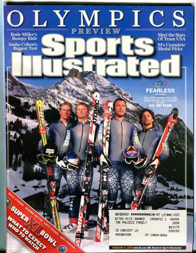 Sports Illustrated Magazine February 6 2006 Winter Olympics EX w/ML 030717nonjhe