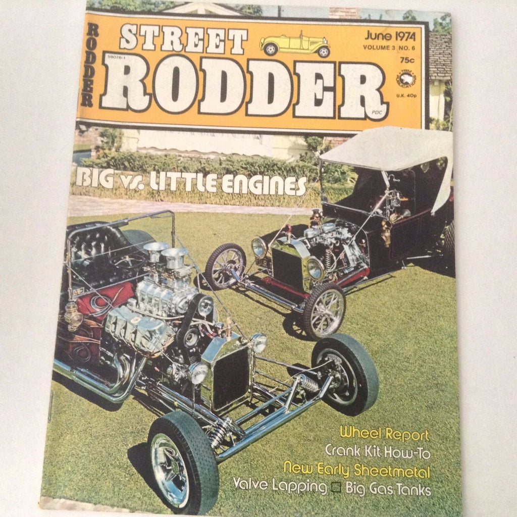 Street Rodder Magazine Big Vs Little Engines Wheel Report June 1974 060517nonrh