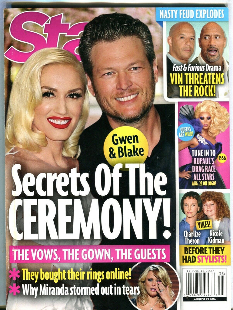 Star Magazine August 29 2016 Gwen Stefani & Blake Shelton EX No ML 093016jhe