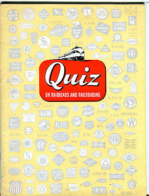 Quiz On Railroads And Railroading Magazine 1956 EX 081116jhe