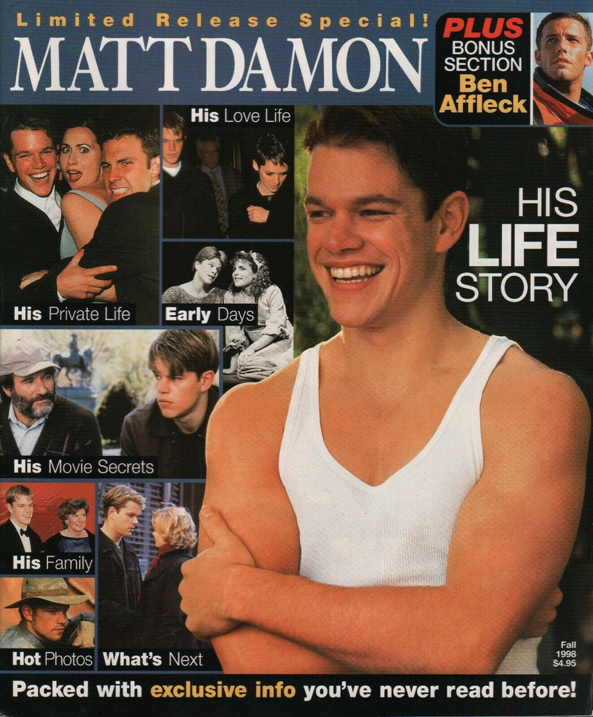 Matt Damon His Life Story Winter 1998 Collector's Edition 022420AME2