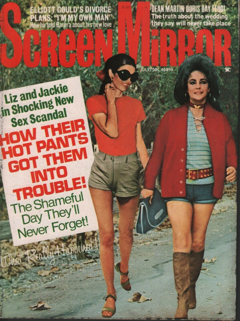 Screen Mirror July 1971 Jackie Kennedy Onassis Elizabeth Taylor 072219AME