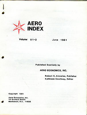 Aero Index Volume 80-2 June 1981 Aero Economics 1981 EX FAA 031116jhe
