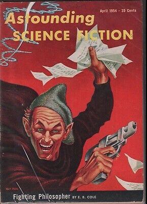 Astounding Science Fiction April 1954 E.B. Cole VG 010516DBE