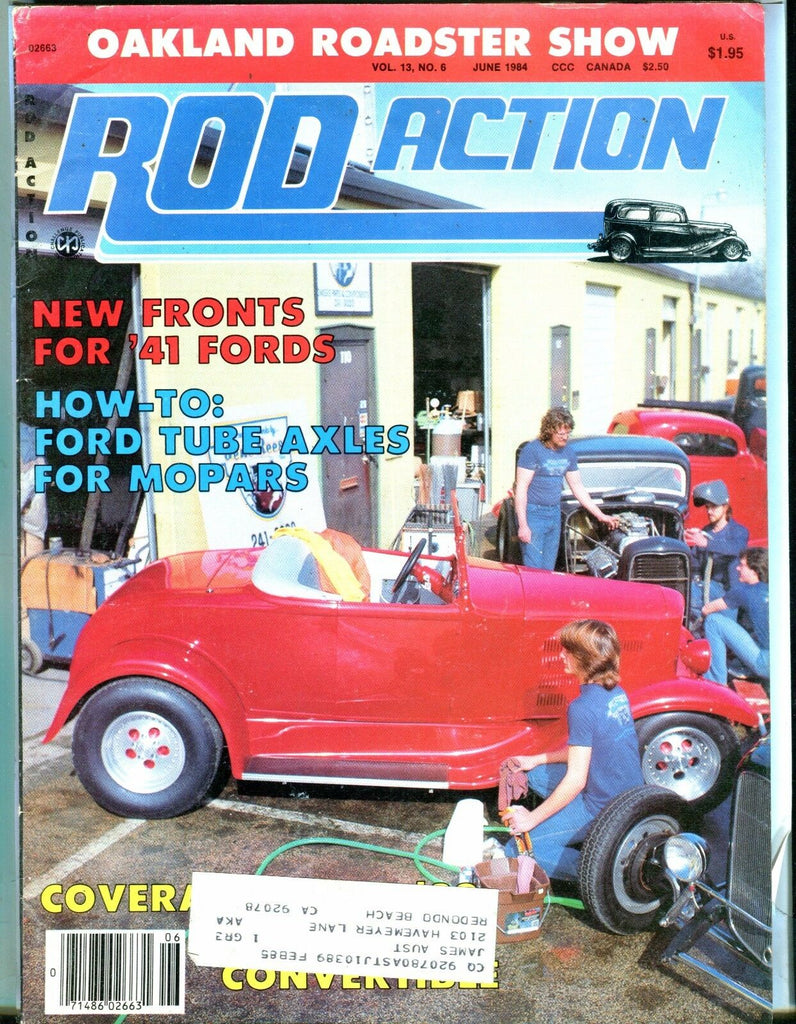 Rod Action Magazine June 1984 '41 Fords VG w/ML 030617nonjhe
