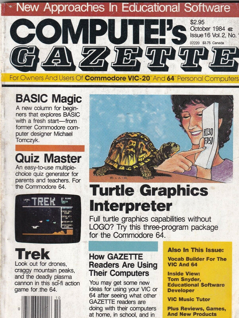 Compute!'s Gazette Mag Turtle Graphics Interpreter October 1984 102219nonr