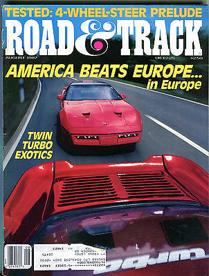 Road & Track Magazine August 1987 Twin Turbo Exotics VGEX 010416jhe2