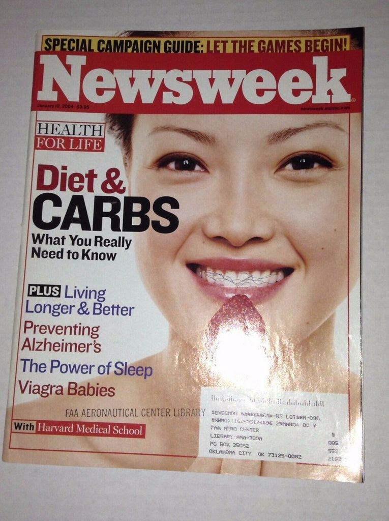 Newsweek Magazine Diet & Carbs January 19, 2004 FAA 022917NONRH