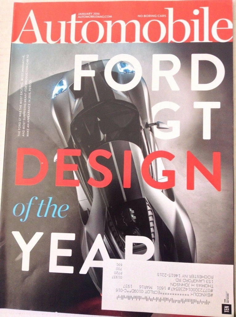 Automobile Magazine Ford GT Design Of The Year January 2016 081317nonrh
