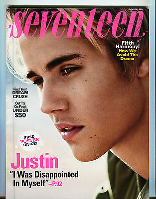 Seventeen Magazine June-July 2015 Justin Bieber EX 042816jhe