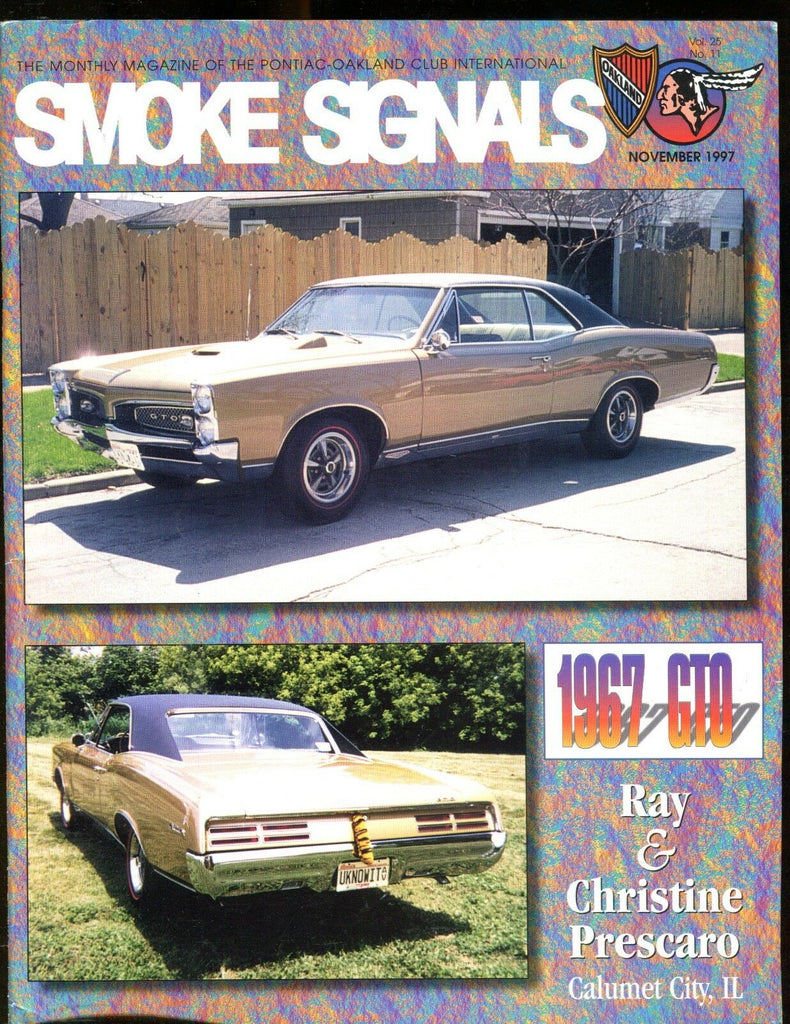 Smoke Signals Magazine November 1997 1967 GTO EX ML On Back 011617jhe