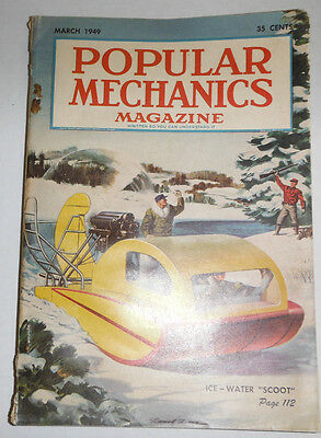 Popular Mechanics Magazine Ice-Water Scooter March 1949 091314R