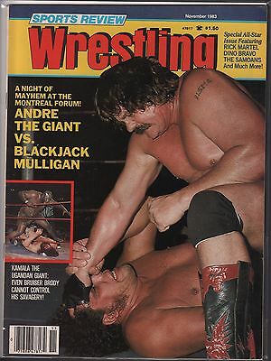 Sports Review Wrestling November 1983 Andre the Giant EX 120915DBE
