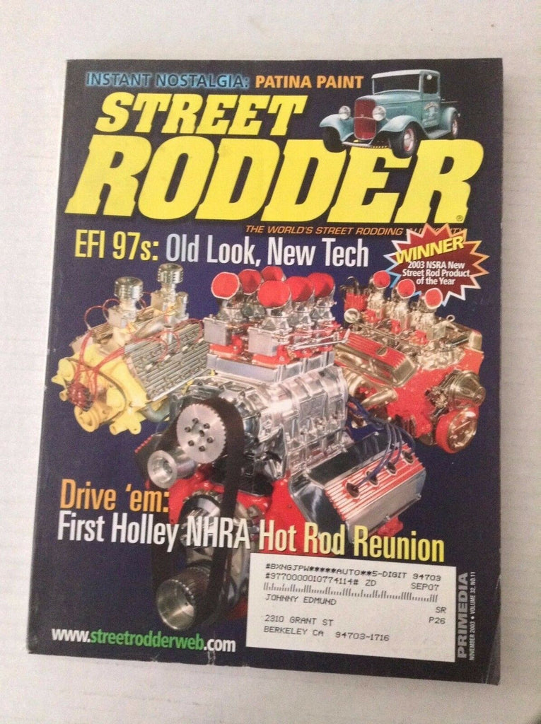Street Rodder Magazine EFI 97s First Holley NHRA November 2003 031517NONRH