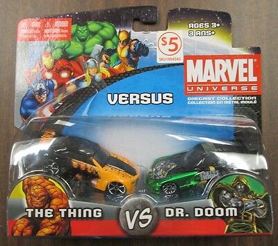 The Thing vs Dr. Doom Marvel Universe Die Cast Car Set 1:64 Scale NIB 091614ame2