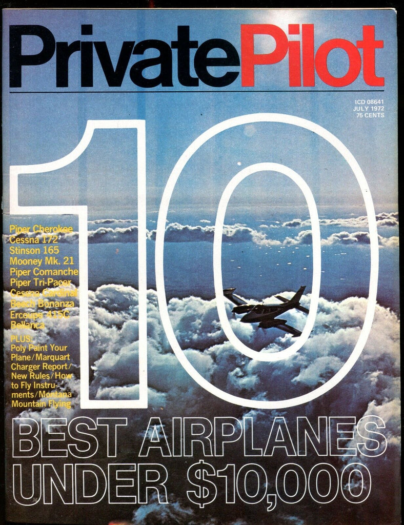 Private Pilot Magazine July 1972 Piper Cherokee Ex No ML 121516jhe