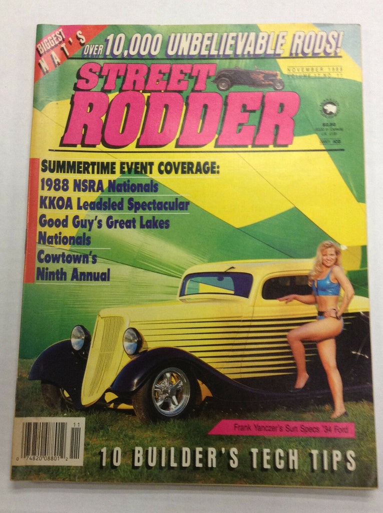 Street Rodder Magazine Frank Yanczer's Sun Specs '34 Ford November 1988 010517R