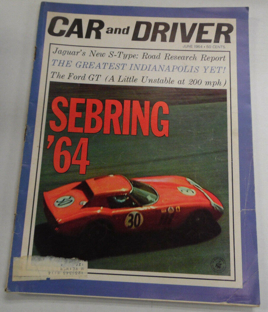 Car And Drive Magazine Sebring & Jaguar S-Type June 1964 040317nonr