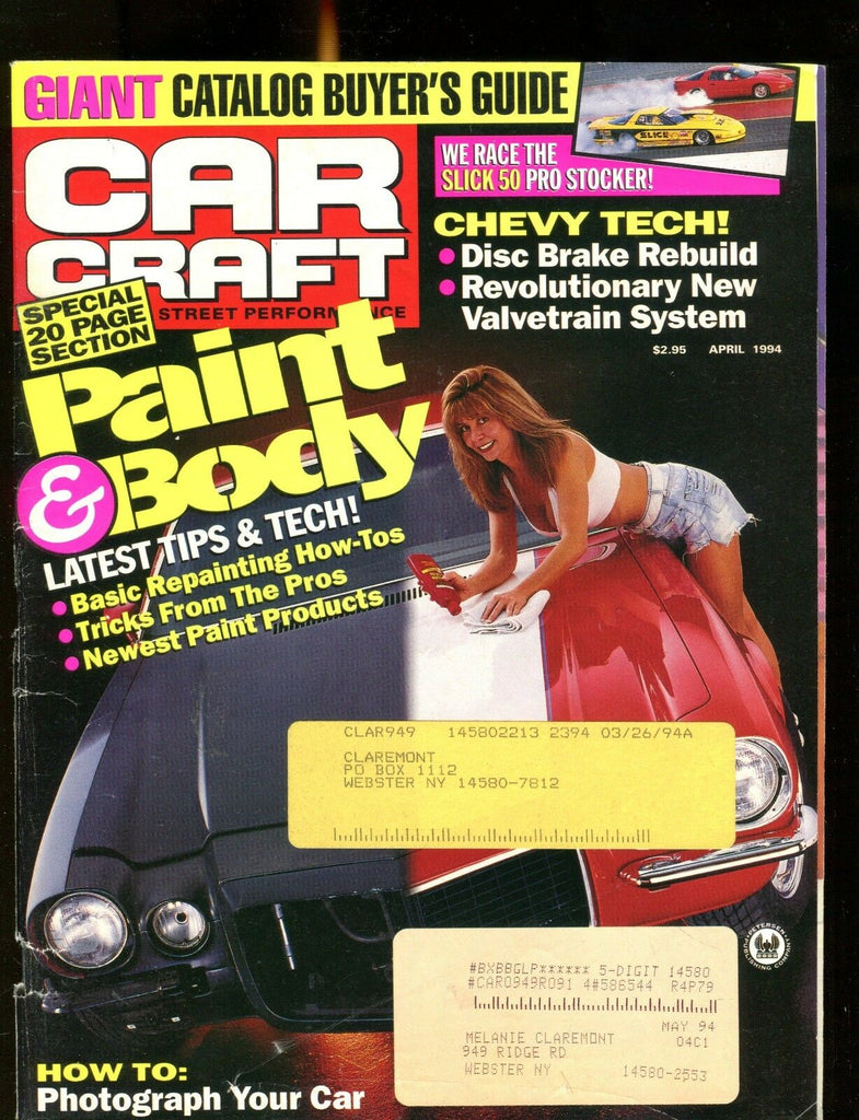 Car Craft Magazine April 1994 Paint & Body VG w/ML 012617jhe