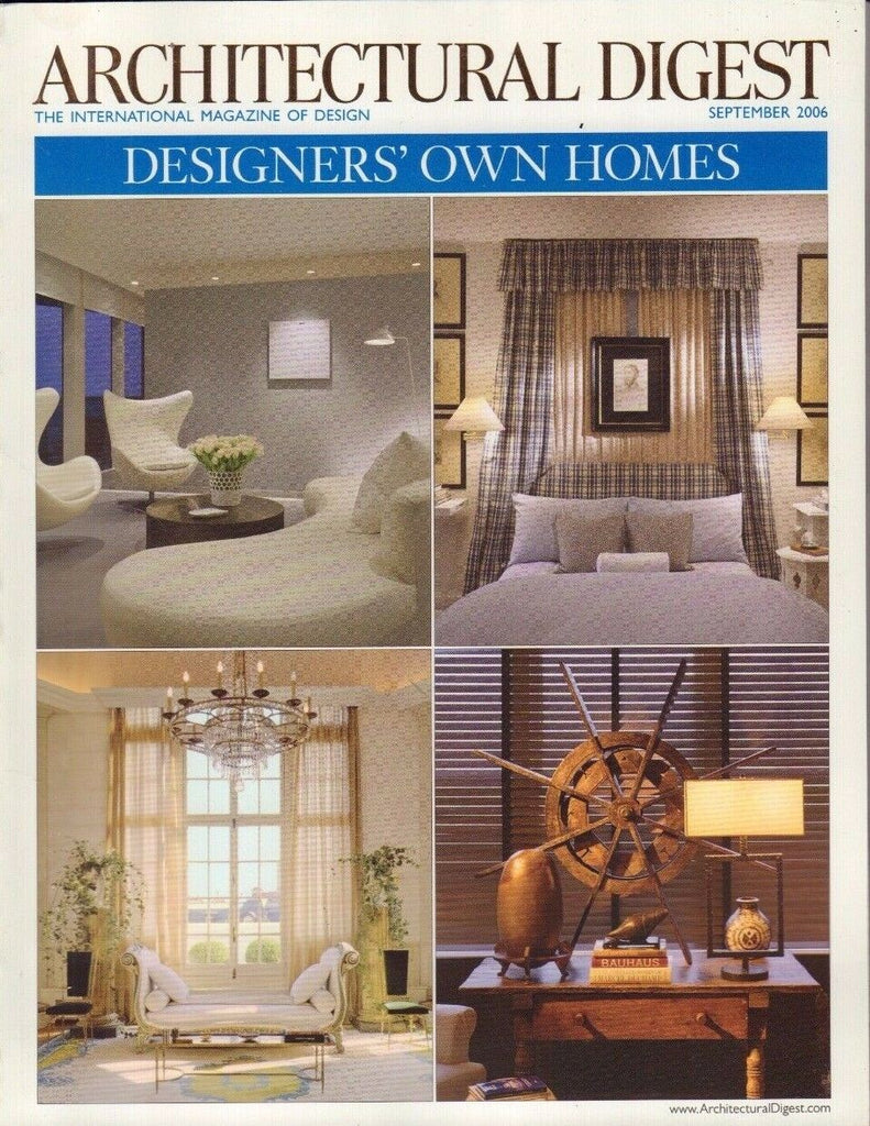 Architectural Digest September 2006 Designers' Own Homes 021517DBE2