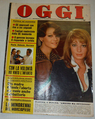 Oggi Vintage Italian Magazine Claudia Cardinale & Monica December 1974 021715R