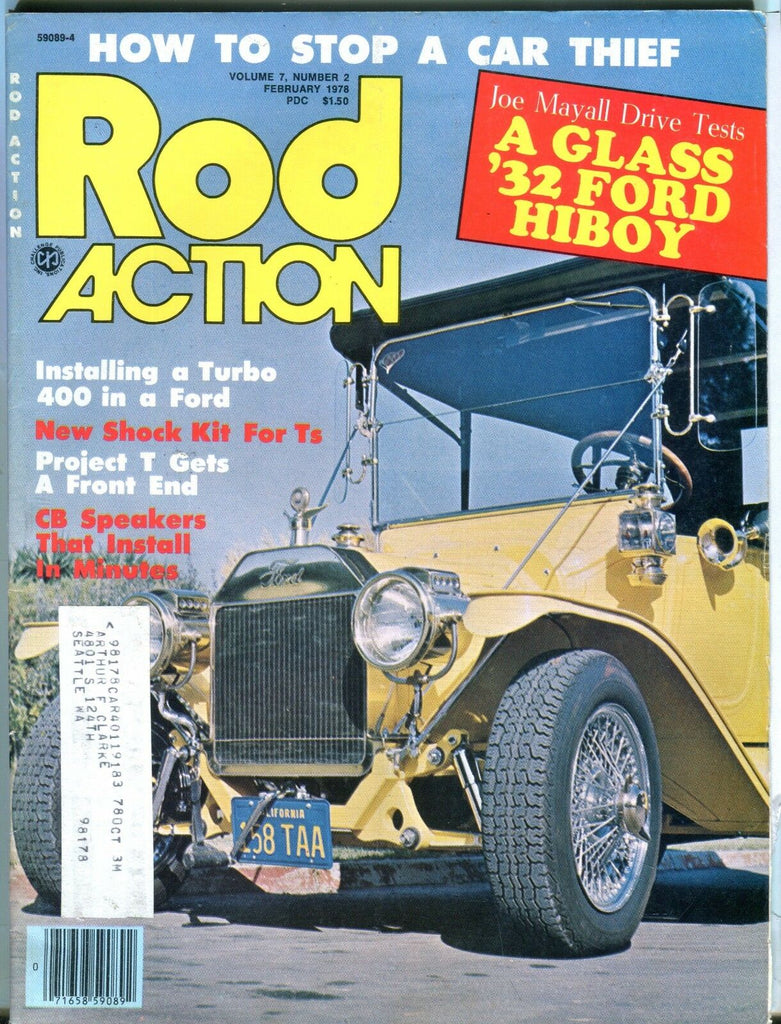 Rod Action Magazine February 1978 '32 Ford Hiboy EX w/ML 031017nonjhe