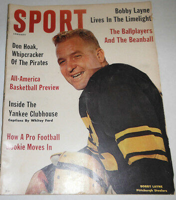 Sport Magazine Bobby Layne & Don Hoak January 1961 NO ML 072414R