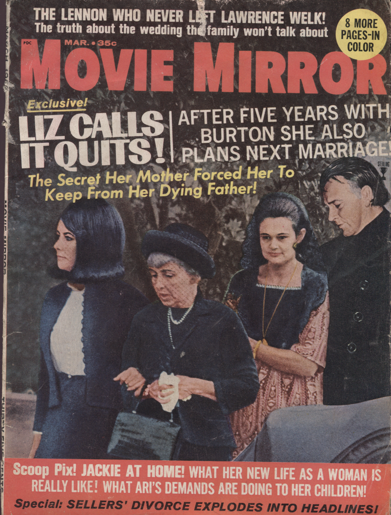 Movie Mirror March 1969 Liz Taylor Jackie Kennedy 040620DBE