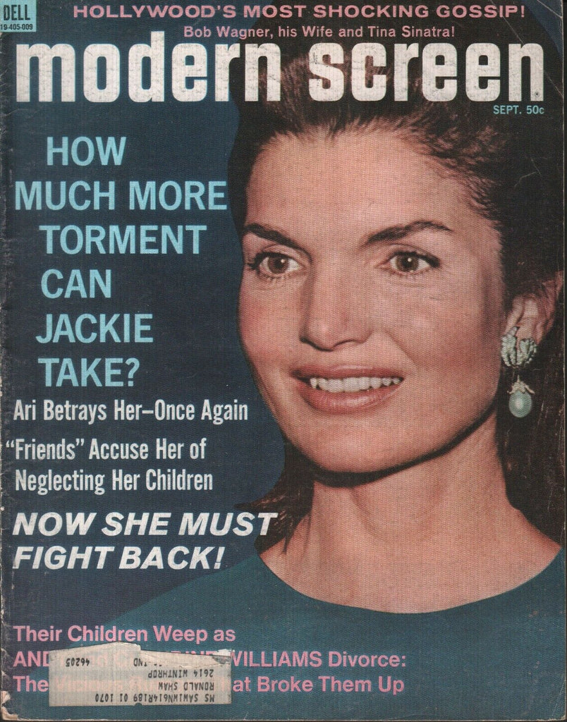 Modern Screen September 1970 Jackie Kennedy Onassis Bob Wagner 070119AME2