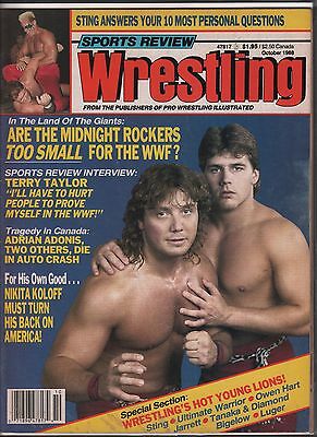 Sports Review Wrestling October 1988 Sting, Midnight Rockers EX 120815DBE