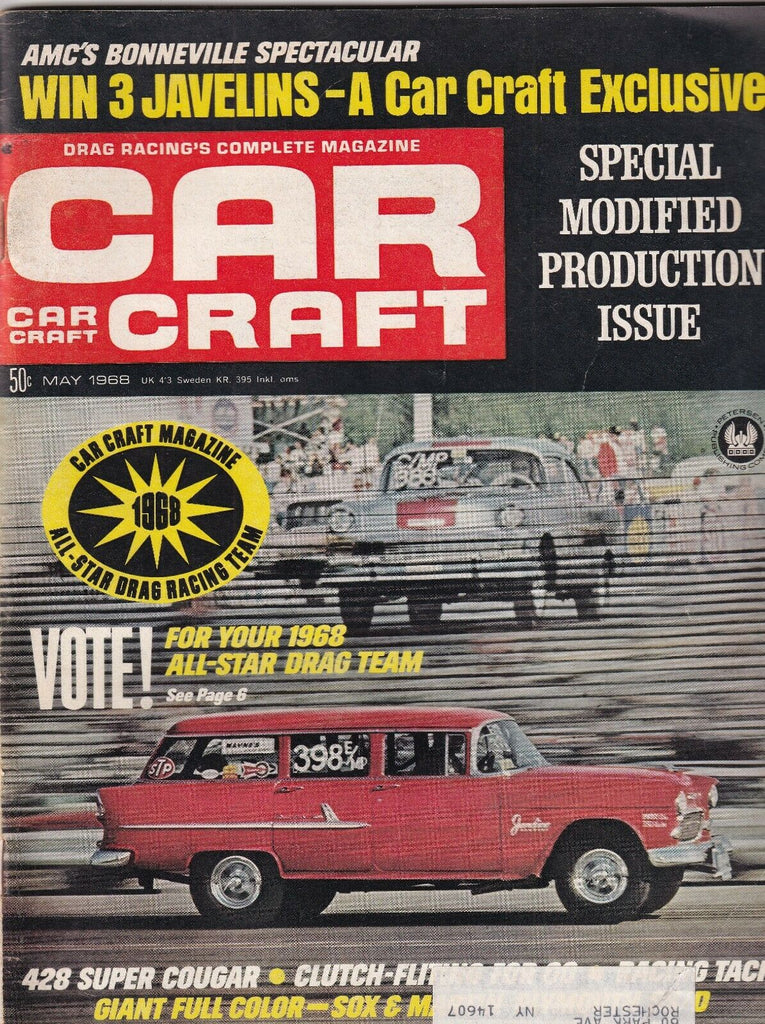 Car Craft Mag 428 Super Cougar May 1968 102119nonr