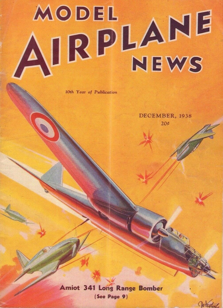 Model Airplane News December 1938 Amiot 241 Long Range Bomber 062217nonDBE