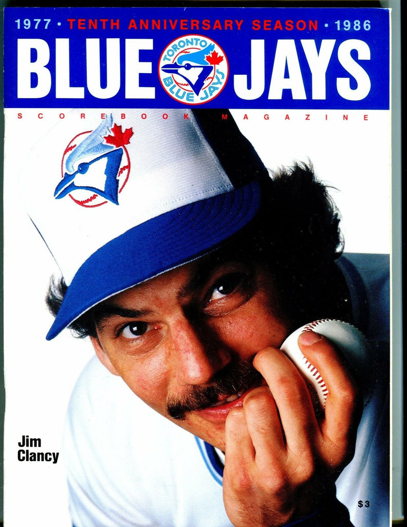 Toronto Blue Jays Scorebook Magazine 1986 Jim Clancy EX 051517nonjhe