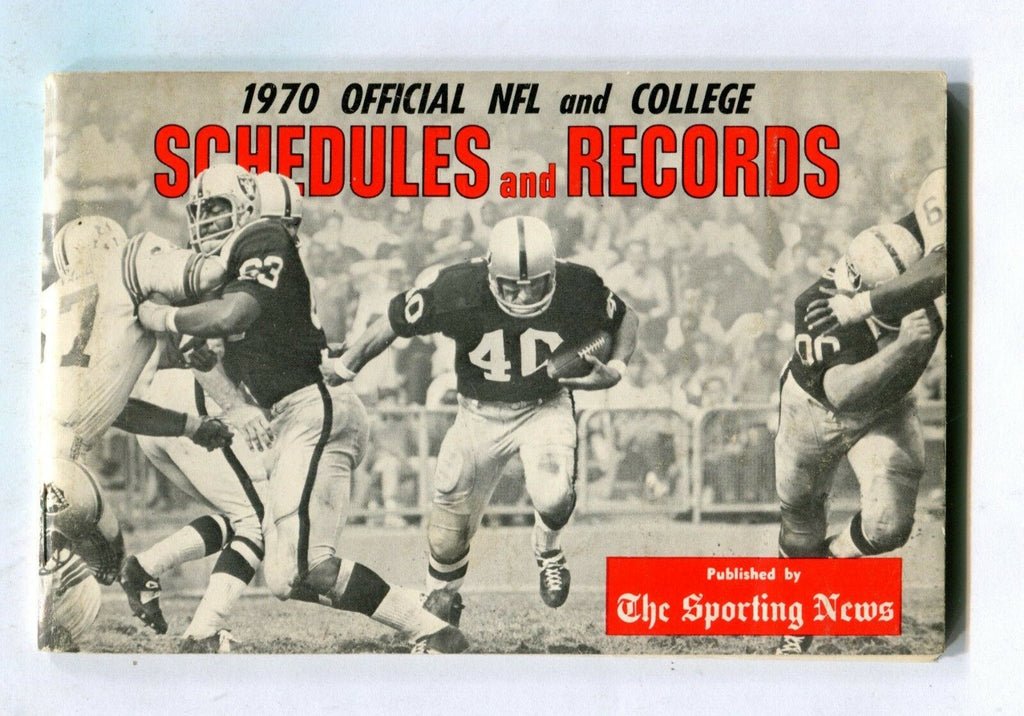 1970 Official NFL And College Schedules And Records Mini Booklet 092716jhe