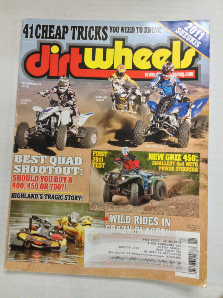 Dirt Wheels Magazine Suzuki Z400 Can-Am DS450 November 2010 032817nonR