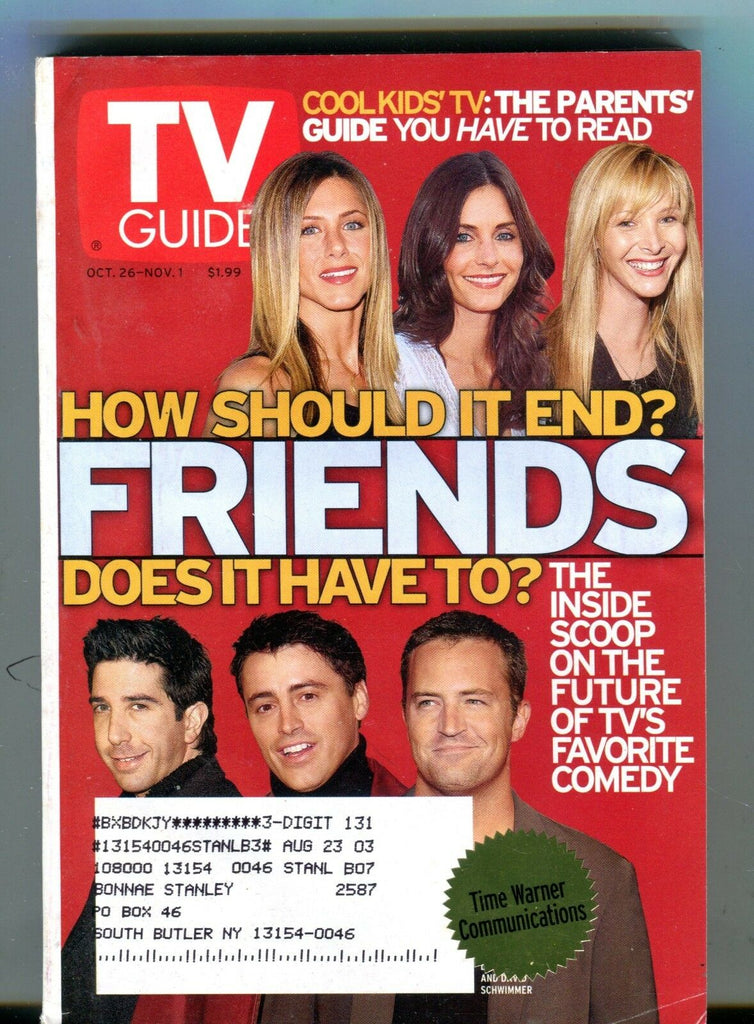 TV Guide Magazine October 26-November 1 2002 Friends EX w/ML 122016jhe