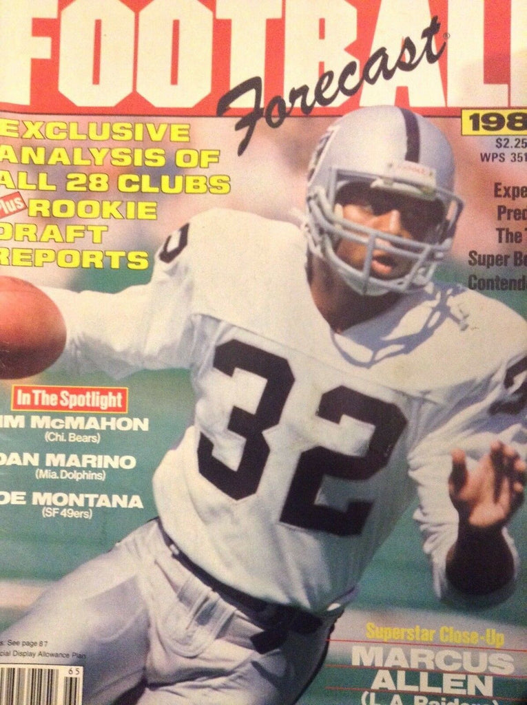Football Forecast Magazine Jim McMahon & Dan Marino 1986 071718nonrh