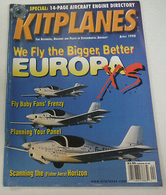 Kitplanes Magazine Europa XS & Fly Baby Fans' April 1998 081414R
