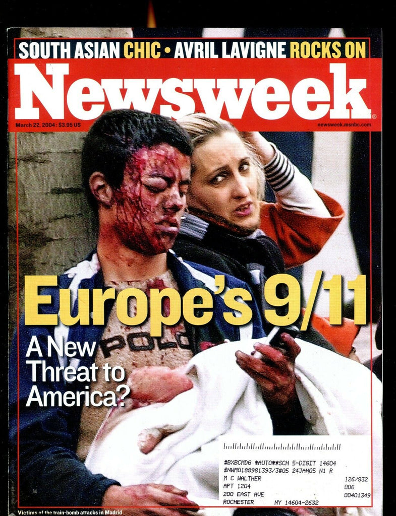 Newsweek Magazine March 22 2004 Europe's 9/11 EX w/ML 122316jhe