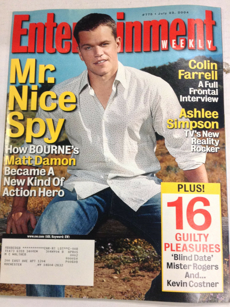 Entertainment Weekly Magazine Matt Damon Colin Farrell July 23, 2004 050317nonr