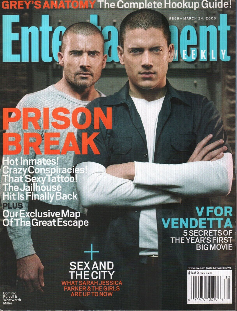 Entertainment Weekly March 24 2006 Dominic Purcell Wentworth Miller 012819AME2