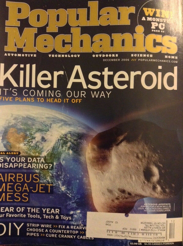 Popular Mechanics Magazine Killer Asteroid Five Plans December 2006 051218nonrh