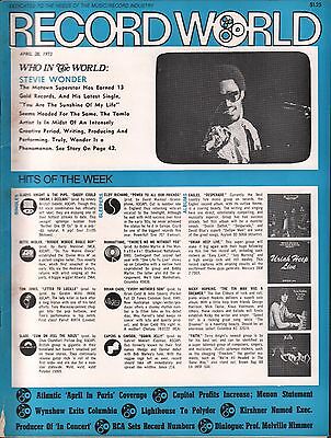 Record World April 28 1973 Stevie Wonder EX 120415DBE