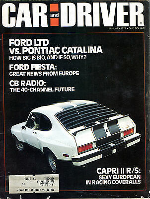 Car and Driver Magazine January 1977 Capri II R/S EX 020816jhe